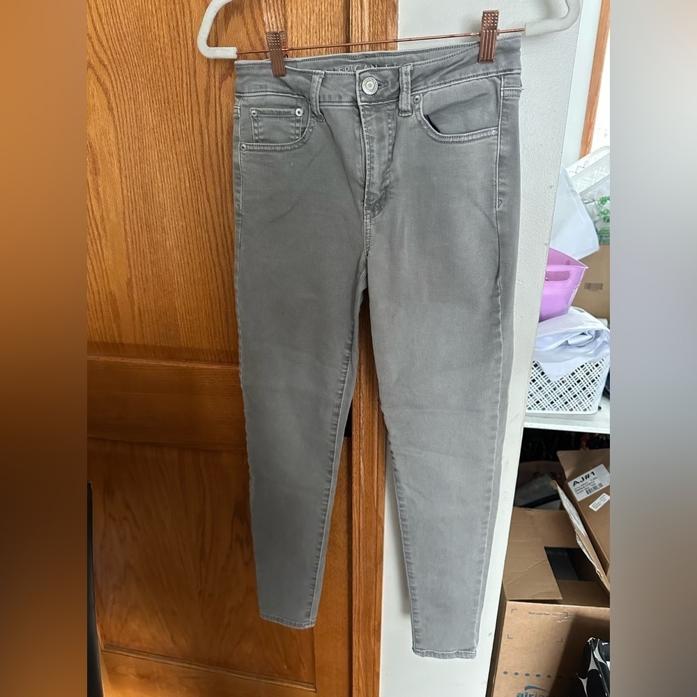 American Eagle Outfitters Gray Skinny Jeans